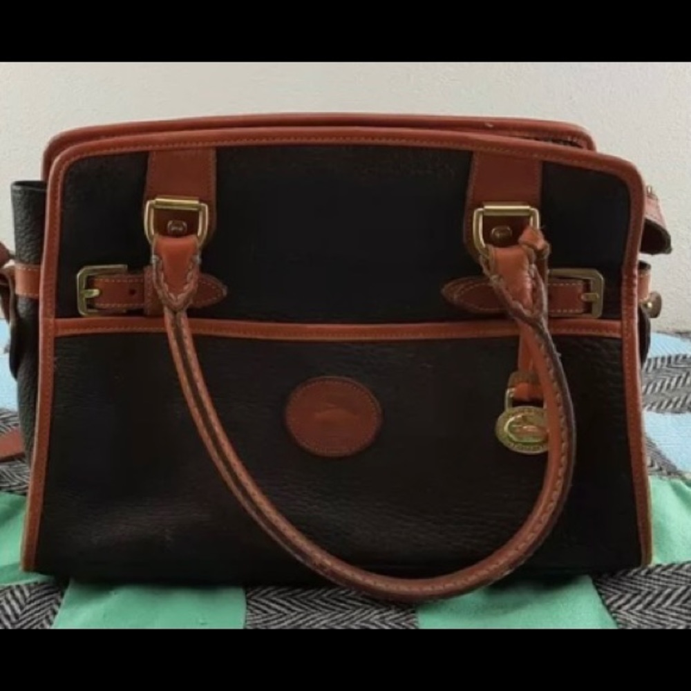Dooney & Bourke Black and Brown Crossbody Bag